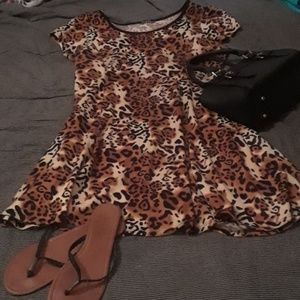 Cleo Apparel Tiger Print Dress